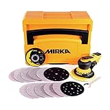 Mirka DEROS 5650CV Exzenterschleifer, leistungsstarker und kompakter Tellerschleifer mit Zentralabsaugung, Schleifmaschine im Case mit 2 Schleiftellern (Ø 125 mm & 150 mm)