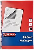 Herlitz 10303725 Kohlepapier für Schreibmaschinendurchschläge, A4, 25 Blatt schwarz