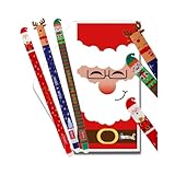 3pcs Radierstift Weihnachten I Gelschreiber blau radierbar mit 0,7mm Strichstärke I Tintenroller zum Schreibenlernen, Büro I kompatibel mit Frixion Mine Radierbarer Kugelschreiber