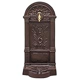 aubaho Standbrunnen Waschbecken Brunnen Eisen Wandbrunnen antik Style 83cm braun