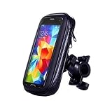 Do!LED 360° universal Smartphone Handy Navi Fahrradhalterung Halter Halterung mit wasserdichter Schutzhülle Tasche Fahrrad Motorrad Mountainbike Lenker (L)