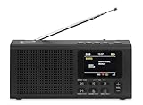 Dynavox DBT200 tragbares, digitales DAB+/UKW Radio, ideal als Küchenradio, Badradio, Büroradio, Werkstattradio, Wecker, BT, TFT-Display, Netz- oder Batterie-Betrieb, 3,5mm Kopfhörer-Anschluss, schwarz