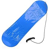 com-four® Snowboard Pistenrutscher in blau, Schnee-Gleiter mit Zugseil und Handgriff, Schneeflitzer (01 Stück blau - Snowboard)