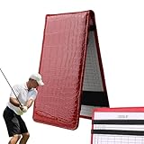 Golf-Yardage-Buch,Golf-Scorekartenbücher,PU-Leder-Club-Yardage-Buch mit 2 Scorecards | Golf-Notizbuch, Scorekartenhalter, Club-Yardage-Buch, tragbares Golf-Gadget für Golfer