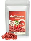 Feinwälder® Gojibeeren 1kg - Hochwertige Superfood-Beeren, Rohkost-Qualität, Reich an Antioxidantien und Vitaminen - Für eine Gesunde und Ausgewogene Ernährung