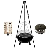 Grill Set 4 in 1 Oslo Schwenkgrill mit Feuerschalel Grill Feuerkorb