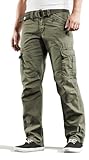 Timezone Herren Cargohose (W36/L32, Light Tank Green)