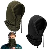 Utensilsto 2 Stück Sturmhaube Winter Herren Damen Fleece Balaclava Skimaske Halswärmer Sturmhaube Gesichtshaube Winddichte Motorradmasken Gesichtsmaske für Fahrrad Motorrad Snowboard Outdoor Sport