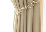 Aotiwe Blackout Curtain Yellow, Blackout Curtain Einfarbig Gardinen Wohnzimmer Kurz Modern Polyester 2er Set 107 x 214cm