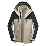 Generisch Snowboardjacke-Herren-Bunt, Skijacke Herren Atmungsaktiv Winterjacke Wanderjacke Mit Kapuze Warm Snowboardjacke Outdoorjacke Winddicht Thermojacke Funktionsjacke Wasserdicht Mantel