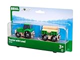 BRIO Bahn 33799 - Traktor mit Holz-Anhänger