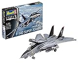 Revell Modellbausatz Flugzeug 1:72 - Grumman F-14D Super Tomcat im Maßstab 1:72, Level 3, originalgetreue Nachbildung mit vielen Details, 03960, 26 x 29,8 cm