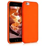 kwmobile Hülle kompatibel mit Apple iPhone 6 / 6S Hülle - weiches TPU Silikon Case - Cover geeignet für kabelloses Laden - Neon Orange