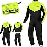 SHIMA HYDRODRY 2.0 Motorrad Regenbekleidung Kombi Wasserdicht Reflektierend Damen Herren Set Regenkombi Waterproof Regenschutz Atmungsaktiv Motorradkombi (Motorradanzug Unisex, Fluo, L)