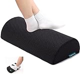 Topmener Ergonomisches Fußstützenkissen Fußhocker unter Schreibtisch mit Massagepunkten, Fußstütze Büro mit waschbarem Bezug für Heimarbeit, Büro und Reisen, entlastet Bein, Knie und Rücken