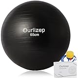 Ourlizep Exercise Ball Including Ball Pump, Fitness Sitting Ball in 65cm, Anti-Burst, Training Ball, Yoga, Pilates, Gym and Office, Balance for Core Training (Pregnancy Ball) (65CM)