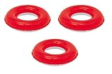 3x Aufblasbarer Reifen / Schwimmreifen / Schwimmring / Farbe: rot