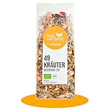 teeverliebt - 49 Kräuter Bio Basischer Tee 90g - Bio lose Kräutertee-Mischung | würzig. wohlschmeckend. frisch | 90g