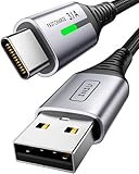 INIU USB C Kabel 3m, Typ C 3,1A Handy Ladekabel USB auf USB C Schnellladekabel, Nylon USB-C Aufladekabel Lang für iPhone 16 15 Pro Samsung Galaxy S21 S20 S10 Note 10 Google Pixel 7 6 Xiaomi usw.