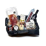 Geschenkbox mit Spanischen Feinkost Delikatessen - Tapas Abend für zwei - Geschenkset Präsentkorb Geschenkkorb Spanien mit Rot-Wein