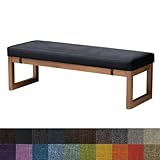 Kimgull Bankauflage Sitzkissen, Bequeme Waschbare Rutschfestes Sitzkissen für Gartenbank Schaukel, Terrasse, Esstisch, Bank, Drinnen, Viele Farben und Größen,(80X30X5CM Schwarz)