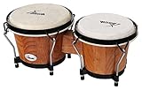 XDrum Bongos Club - 6' Macho und 7' Hembra - Naturfelle - professionelles Stimmsystem - Schwarz satinierte Hardware - Tobacco