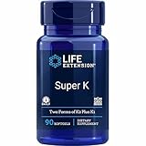 Life Extension, Super K, mit MK-7, Depot, hochdosiert, 90 Weichkapseln, Laborgeprüft, Glutenfrei, Sojafrei, Ohne Gentechnik