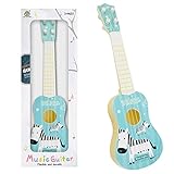 37 cm Gitarre für Kinder, Mini-Gitarre Ukulele Gitarre Spielzeug mit 4 verstellbaren Saiten Mini-Gitarre und Plektren (Kinder-Edition-A4)