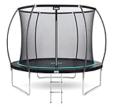 Salta Cosmos - Trampolin mit Sicherheitsnetz und Leiter - ⌀251/305/366/427cm - Rund - Schwarz (⌀ 251 cm, Max 100 KG)