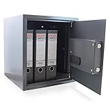 BITUXX® Elektronischer Akten Safe Tresor Wandtresor Wandsafe Geldschrank Möbeltresor Stahlschrank Geldsafe Geldtresor Panzerschrank Dokumententresor Grau