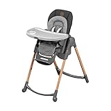 Maxi-Cosi Minla Hochstuhl, höhenverstellbarer Kinderstuhl, nutzbar ab der Geburt bis ca. 6 Jahre (max. 30kg), verstellbarer Rückenlehne & Liegefunktion, Essential Graphite (grau)