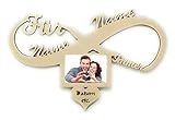 Namofactur Deko Wohnzimmer Unendlich Zeichen Foto Bilderrahmen 10x15 cm personalisiert Weihnachten