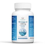 Fischöl Omega 3 2000 Tagesportion Das Beste aus dem Meer in einer Kapsel.Omega-3-Fettsäuren 365 Eicosapentaensäure (EPA) ALA (DHA) Premium-Qualität Hochdosierte Omega-3-Fettsäuren