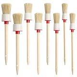 8 Stück Borstenpinsel, Rundpinsel Ringpinsel Lackpinsel Wachspinsel Maler Ringpinsel Set, Profi Holz Rundpinsel Naturborstenpinsel für Wänden und Möbeln für den Hausgebrauch