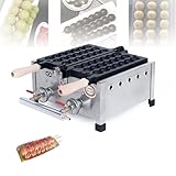 Kommerzieller Bubble-Ball-Waffeleisen, 3 Sticks, Edelstahl-Gaswaffel-Kugeleisenmaschine Mit Antihaftbeschichtung, Doppelseitige Heizung, Für Bäckereien, Restaurants, Kioske, Kantinen