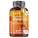 Vitamin D3 4000 IE - 400 Tabletten (1 Tablette alle 4 Tage) - Sonnenvitamin für Immunsystem, Knochen, Zähne & Muskeln (EFSA) - 100% Reines Cholecalciferol Vitamin D - Geprüfte Zutaten - WeightWorld