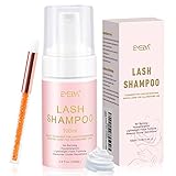 100ML Wimpernshampoo mit Bürste Wimpern Extensions Shampoo Für Salon Wimpernschaum Reiniger 100Ml Heimanwendung Wimpern Shampoo Eyelash Cleanser Lash Shampoo by EMEDA