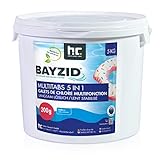 Chlor Multitabs 5 in 1 - 200g Tabs Multi Chlortabletten - 1 x 5kg mit 5 Phasen Pflegewirkung für sauberes und hygienisches Poolwasser