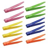 10 Stück Kinder Pinzette Bunte Clip-Plastikpinzette, Flache Spitze Pinzette für Kinder Sensorische Feinmotorik Training,Pinzette Kinder Verwendet für DIY Bastelarbeiten,Kinderspielzeug Zubehör