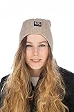 Gipfelstürmer Unisex Mütze Beanie Strickmütze mit hohem Umschlag Mogai, Größe:Einheitsgröße, Farbe:Natur