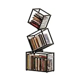 Eckregal, Aufbewahrung, Organizer, Metall-Bücherregal, einfache Montage, freistehendes Bücherregal für Eingangsraum, 55 x 25 x 125 cm