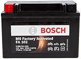 Bosch FA102 - AGM-Motorradbatterie - 12V 120A 8Ah - Geeignet für Motorräder, Motorräder, Enduros, Roller, Quads, Jetskis - Kompatibel M6010, BTX9-BS, BTX9