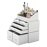 Readaeer Makeup Organizer/Kosmetik Aufbewahrungsbox/Schmink Aufbewahrungskasten mit 6 Schubladen in verschiedenen Größen， ist für Schlafzimmer und Badzimmer geeignet