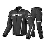 FULUOYIN Motorradjacke mit Protektoren Anzug Panzer Jacke+Hose für Radfahren Reiten Motorrad Fahren Schilaufeh M-3XL