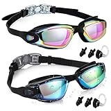 faliring Schwimmbrille Kinder, 2 Stück taucherbrille kinder Junior 3-15 Jahre, Gläsern Wassersport Schwimmbrillen Swimming Goggles Geschenke für Mädchen Jungen