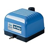 AquaForte Hi-Flow V-60 Luftpumpe, Aluminiumgehäuse, Leise und Leistungsstark, Leistung 35 Watt, Kapazität bei 2 Meter 40 Liter pro Minute, Maximaler Teichinhalt 36 m3, Nicht Verstellbar