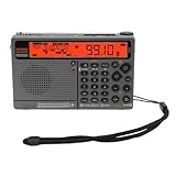 Multiband-Radio, SW FM MW AIR V.UHF WB Frequenzband, Tragbares Radio mit Bluetooth-APP-Steuerung, Wiederaufladbarer Akku, Digitales Radio mit SOS-Alarm und Taschenlampe (ORANGE)