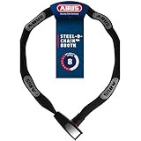 ABUS Kettenschloss Steel-O-Chain 8807K – Flexibles Fahrradschloss aus gehärtetem Stahl – ABUS-Sicherheitslevel 8-85 cm - Schwarz