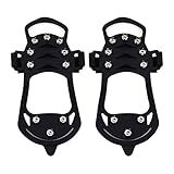 Eisgriffe Schneecrampons Anti -Schlupf -Steigeisen Traktion Stollen Schuhstiefel Grippers Anti Slip Schnee Griffe mit 10 Bolzen Spikes m