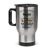 Tassendruck Edelstahl-Thermobecher selbst gestalten mit Name - Leg Dich Nicht mit einem Angler an - Coffee to Go Becher, Reisebecher, Geschenke für Angler | Personalisiertes Geschenk, 390 ml